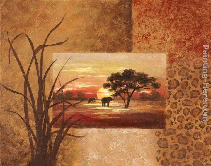 African Elephant painting - Vivian Flasch African Elephant art painting